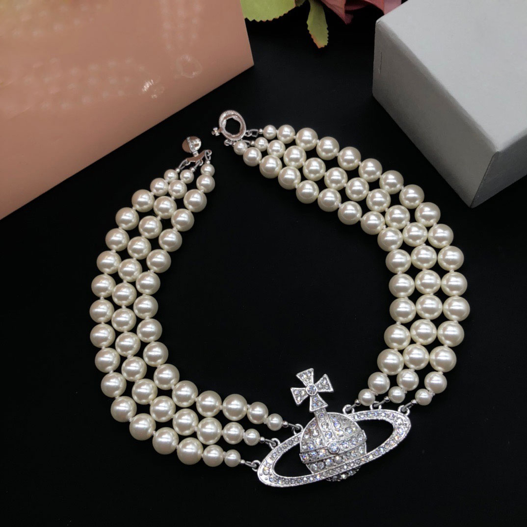 Design Fashion Pearl Necklace Light Luxury Advanced Design Black Pearl Ladies Necklace Jewelry Clothing Bags Shoes Accessories Design Necklace Birthday