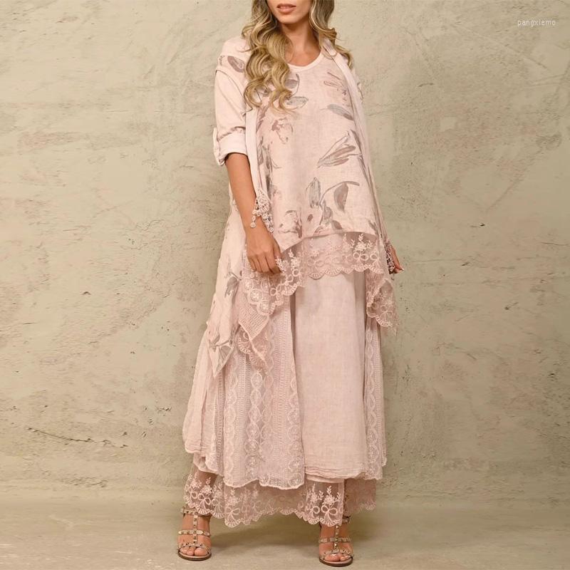 Women's Tracksuits Women Fashion Lace Patchwork Solid Suit Casual O-neck Pullover Long Tops & Skirt Outfits Elegant Sleeve Loose 2Pc Set, 02 pink
Women's Tracksuits Women Fashion Lace Patchwork Solid Suit Casual O-neck Pullover Long Tops & Skirt Outfits Elegant Sleeve Loose 2Pc Set, 02 pink