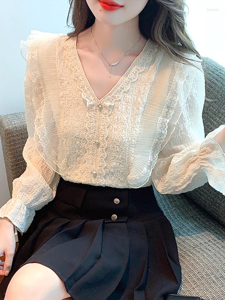 Women' Blouses Autumn Blouse Women Long Sleeve Lace Ruffles V-Neck Shirt Tops Blusas Mujer De Moda 2023 Shirts Blusa G228, Apricot
Women' Blouses Autumn Blouse Women Long Sleeve Lace Ruffles V-Neck Shirt Tops Blusas Mujer De Moda 2023 Shirts Blusa G228, Apricot