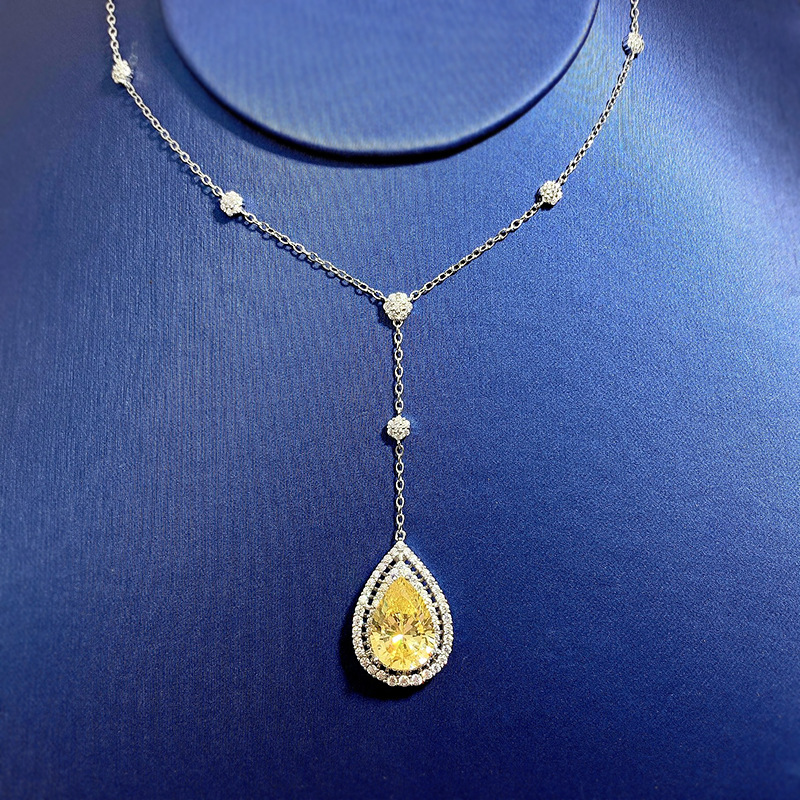 Water Drop Topaz Diamond Pendant 100% Real 925 Sterling Silver Party Wedding Pendants Necklace For Women Bridal Chocker Jewelry
Water Drop Topaz Diamond Pendant 100% Real 925 Sterling Silver Party Wedding Pendants Necklace For Women Bridal Chocker Jewelry
