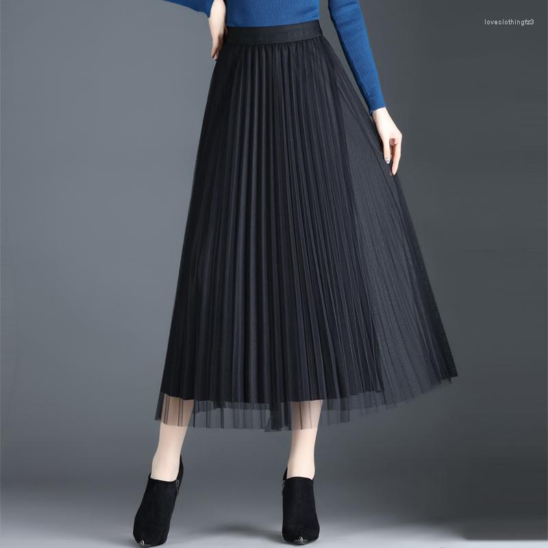 Skirts Both Sides Mesh Woolen Skirt For Women Elasticity High Waist Simple Temperament Pleated Office Lady Bottom 3Colors, Black
Skirts Both Sides Mesh Woolen Skirt For Women Elasticity High Waist Simple Temperament Pleated Office Lady Bottom 3Colors, Black
