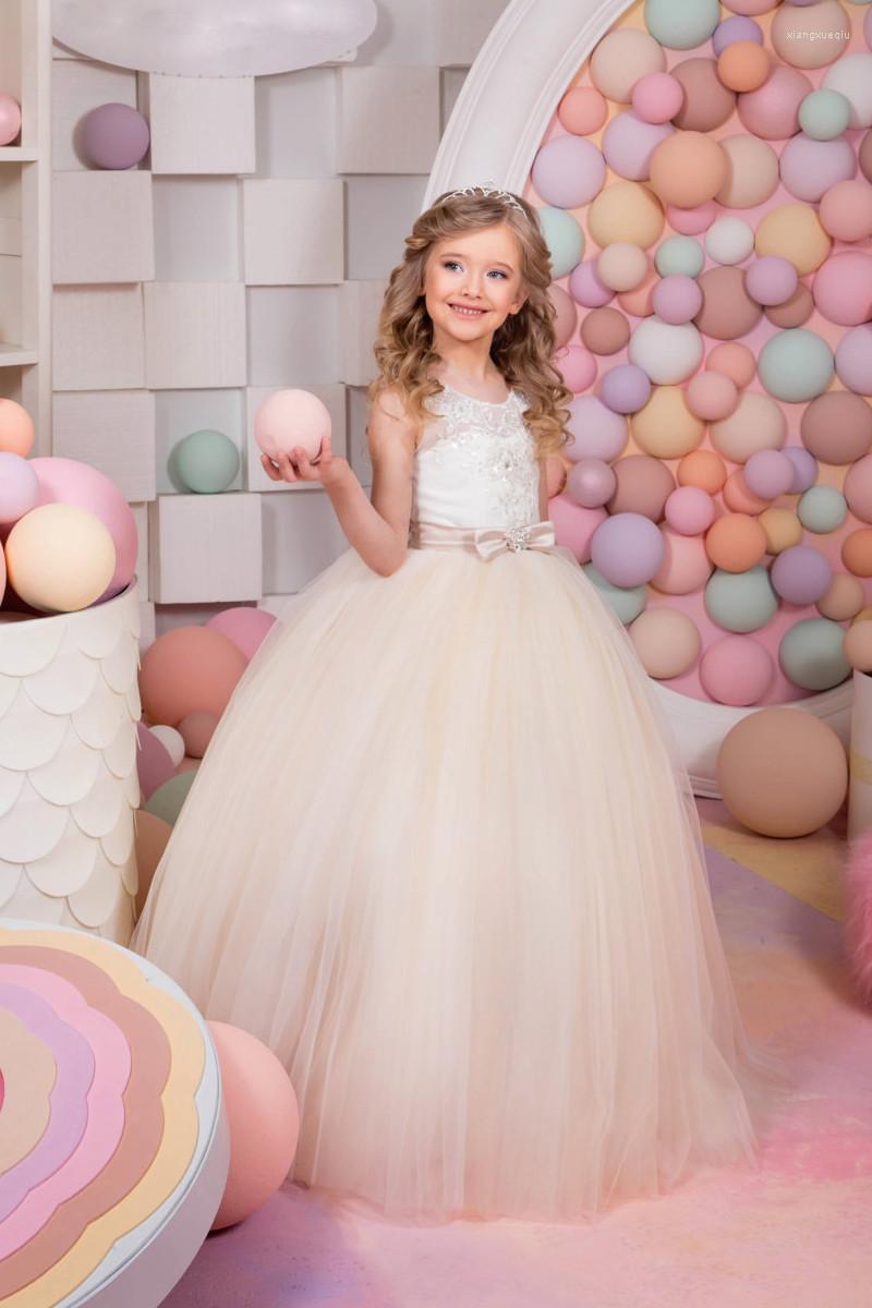 Girl Dresses Flower For Weddings Ball Gown Tulle Appliques Lace Beaded Bow Long First Communion Little, Gold
Girl Dresses Flower For Weddings Ball Gown Tulle Appliques Lace Beaded Bow Long First Communion Little, Gold