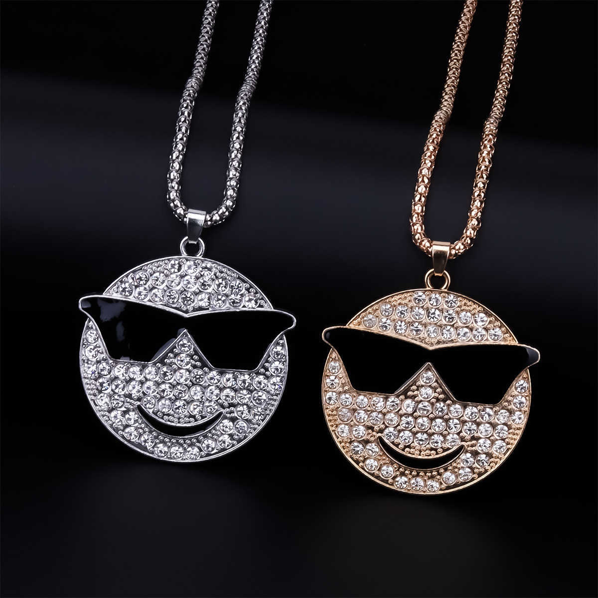 Pendant Necklaces Strands Strings New exaggerated hip-hop smiling face full of diamonds necklace creative accessories pendant
Pendant Necklaces Strands Strings New exaggerated hip-hop smiling face full of diamonds necklace creative accessories pendant
