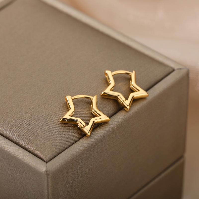 Hoop Earrings & Huggie Geometric Star For Women Girl Stainless Steel Earring Jewelry Gift Charm Hypoallergenic Accessories BrincosHoop
Hoop Earrings & Huggie Geometric Star For Women Girl Stainless Steel Earring Jewelry Gift Charm Hypoallergenic Accessories BrincosHoop