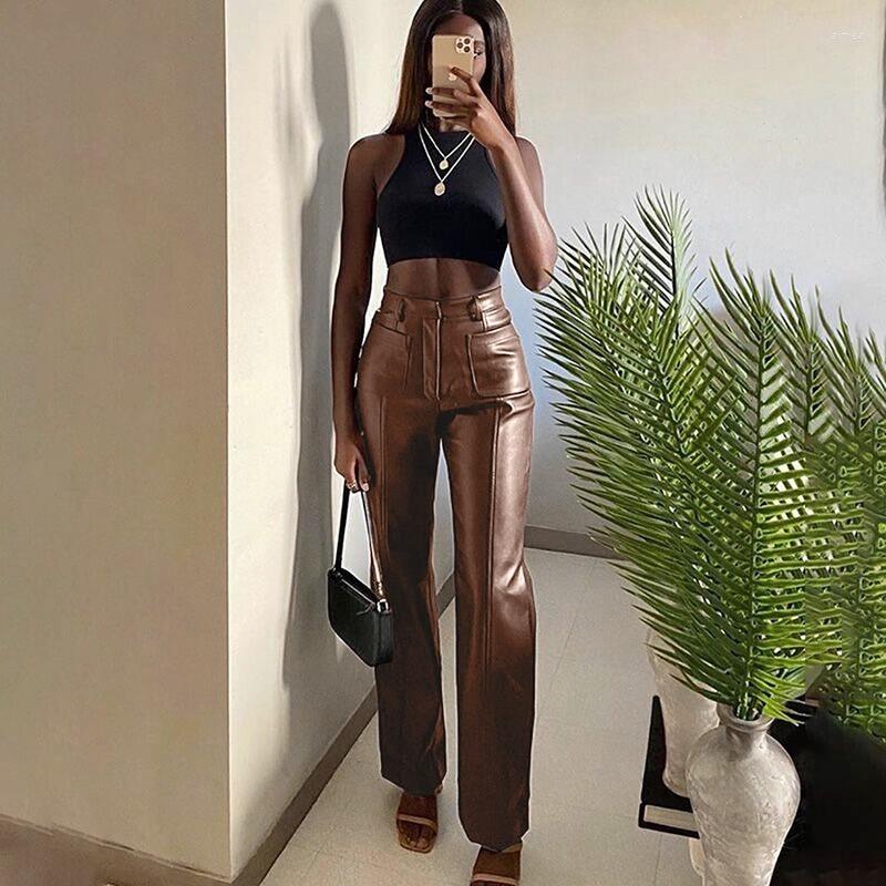 Women' Pants Autumn Elegant High Waist Office Lady Slim Vintage Leisure 2023 Faux Leather Pant Pockets Straight Classic Trousers Women, Black
Women' Pants Autumn Elegant High Waist Office Lady Slim Vintage Leisure 2023 Faux Leather Pant Pockets Straight Classic Trousers Women, Black