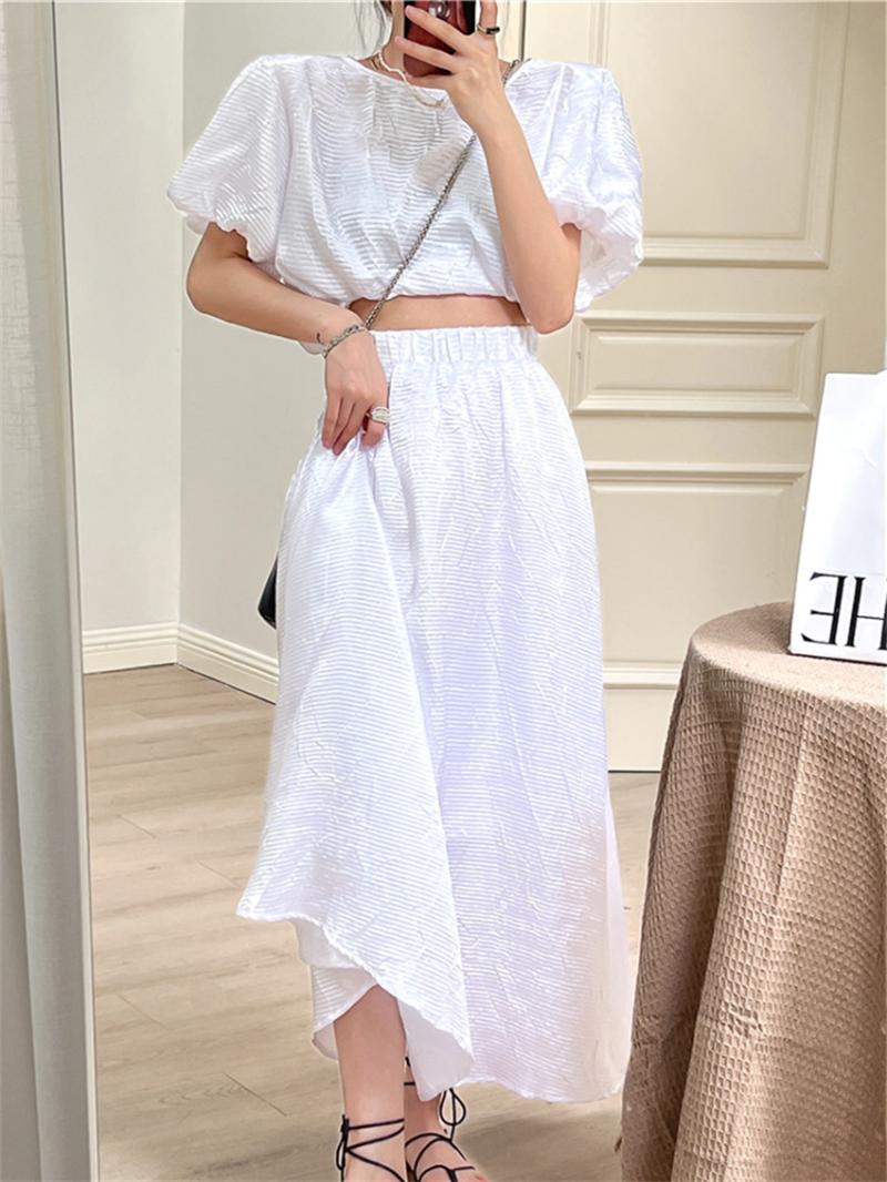 Work Dresses HziriP Puff Sleeve Backless Blouses High Waist Skirts Women Chic Street 2023 Office Wear Suits Summer OL Femme SetsWork, White
Work Dresses HziriP Puff Sleeve Backless Blouses High Waist Skirts Women Chic Street 2023 Office Wear Suits Summer OL Femme SetsWork, White