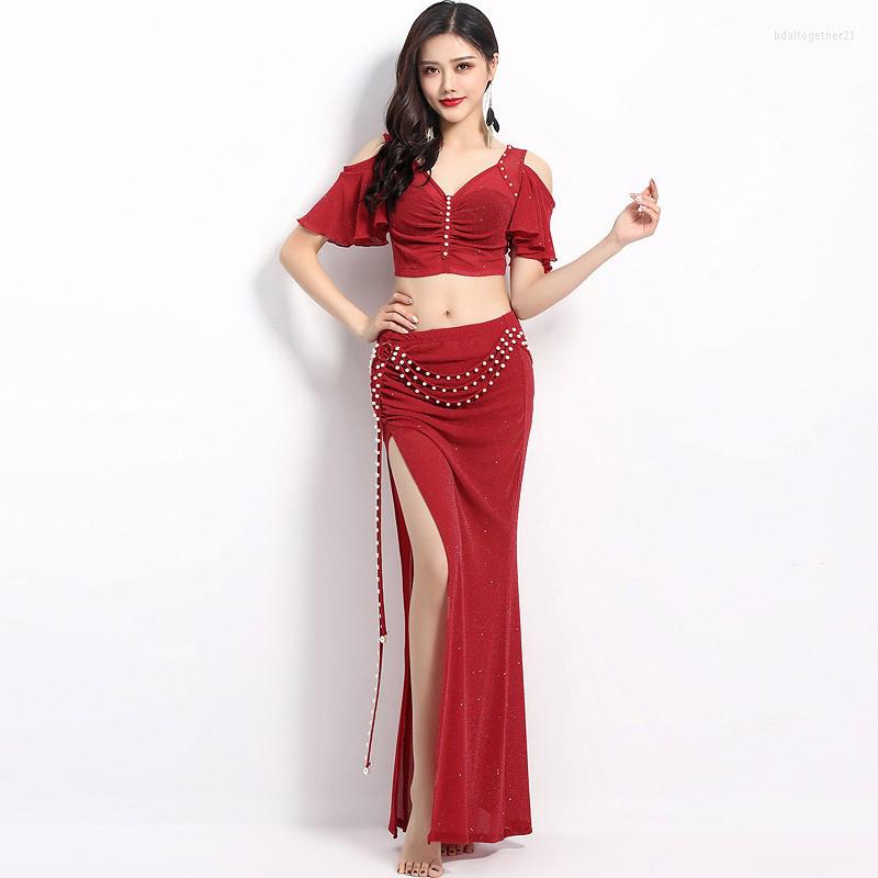 Stage Wear Adult Female 2023 Summer Belly Dance Costume Sexy Long Slit Skirt For Women Practice Suit Performance Dancewear E22287, Blue
Stage Wear Adult Female 2023 Summer Belly Dance Costume Sexy Long Slit Skirt For Women Practice Suit Performance Dancewear E22287, Blue