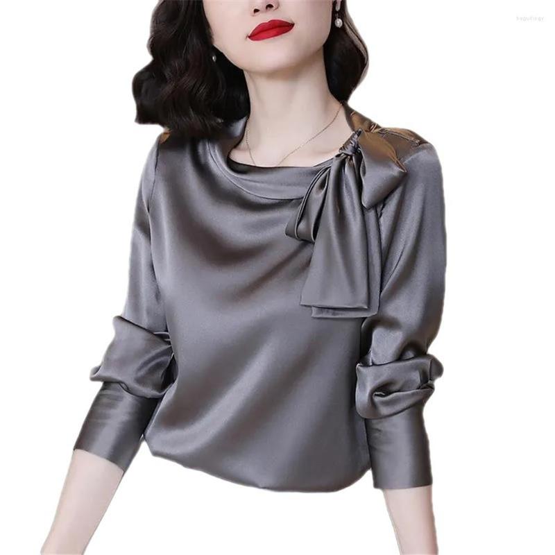 Women' Blouses 2023 Spring Autumn Office Lady Solid Vintage Satin Bow Elegant Blouse Loose Pullovers Long Sleeve Shirt Women' Clothing, Gray
Women' Blouses 2023 Spring Autumn Office Lady Solid Vintage Satin Bow Elegant Blouse Loose Pullovers Long Sleeve Shirt Women' Clothing, Gray