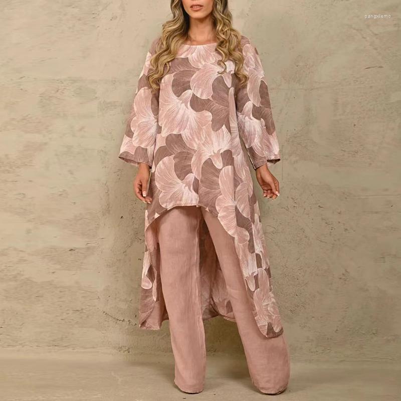 Women' Tracksuits Fashion Print Irregular Blouse And Wide Leg Pants Outfits Women Casual O-neck Loose Two Piece Suits Elegant Long Sleeve, 09 as picture
Women' Tracksuits Fashion Print Irregular Blouse And Wide Leg Pants Outfits Women Casual O-neck Loose Two Piece Suits Elegant Long Sleeve, 09 as picture