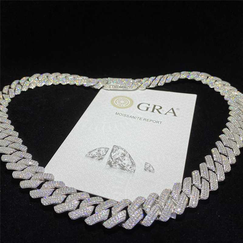 Hip Hop Men Fashion Jewelry Real Moissanite Diamond Miami Cuban Link Chain 18mm 3 Row 925 Sterling Silver Cuban Necklace
Hip Hop Men Fashion Jewelry Real Moissanite Diamond Miami Cuban Link Chain 18mm 3 Row 925 Sterling Silver Cuban Necklace