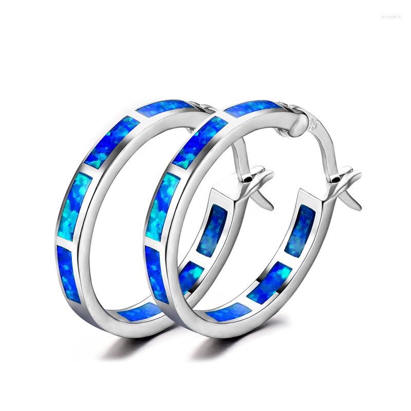 Hoop Earrings Charm Female Blue Fire Opal Small Round Circle For Women 925 Sterling Silver Color Wedding
Hoop Earrings Charm Female Blue Fire Opal Small Round Circle For Women 925 Sterling Silver Color Wedding