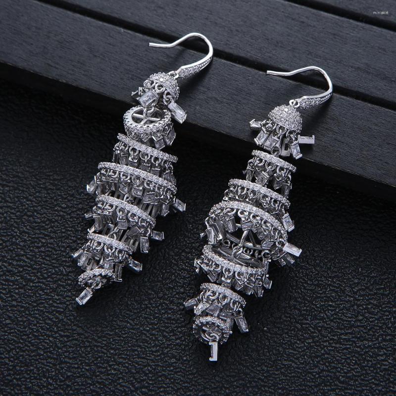 Hoop Earrings Fashion Drop For Women Wedding Party Cubic Zircon Dubai Bridal Long Earring Boucle D'oreille E10102
Hoop Earrings Fashion Drop For Women Wedding Party Cubic Zircon Dubai Bridal Long Earring Boucle D'oreille E10102