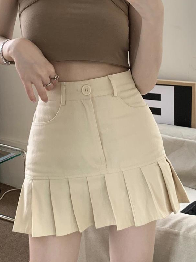 Skirts HOUZHOU Korean Cute Pleated Mini Skirt Women Sexy Patchwork High Waist Solid Casual A-line Denim Skirt Summer Kpop Streetwear 230313, Pink
Skirts HOUZHOU Korean Cute Pleated Mini Skirt Women Sexy Patchwork High Waist Solid Casual A-line Denim Skirt Summer Kpop Streetwear 230313, Pink