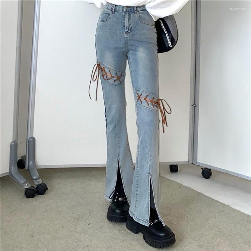 Women' Jeans Slim Flared Casual Instagram Hipster High-waisted Wash Lace-up High Street Loose Frayed Wide Leg Denim Pants, Blue
Women' Jeans Slim Flared Casual Instagram Hipster High-waisted Wash Lace-up High Street Loose Frayed Wide Leg Denim Pants, Blue