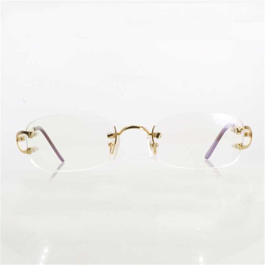 Vintage Eye For Women Metal Clear Rimless Optical Glasses Frame Carter Womens Eyeglasses Designer Brand Men Accessories
Vintage Eye For Women Metal Clear Rimless Optical Glasses Frame Carter Womens Eyeglasses Designer Brand Men Accessories