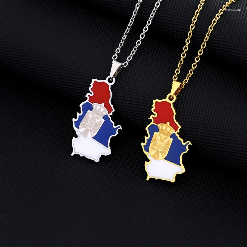 Chains High Quality Serbia Eagle Map And Flag Pendant Necklaces For Women Men Silver Color/Gold Color Srbija Charm Jewelry Serbian Gift
Chains High Quality Serbia Eagle Map And Flag Pendant Necklaces For Women Men Silver Color/Gold Color Srbija Charm Jewelry Serbian Gift