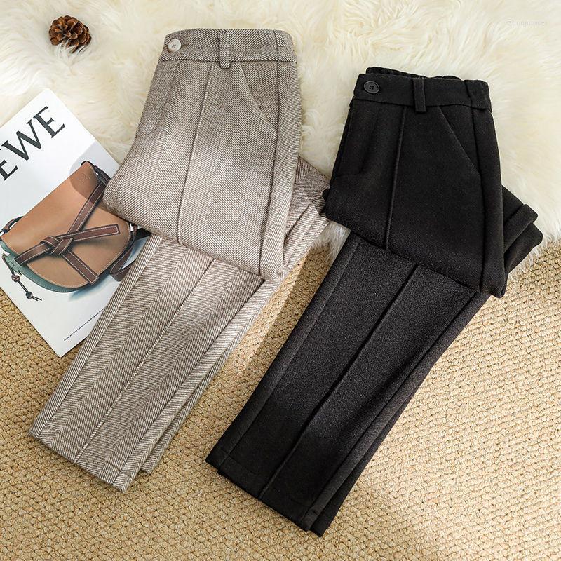Women's Pants 2023 Fashion Autumn Women Woolen Casual Lady High Waist Harem Female Winter Loose Thick Warm Trousers, Grey no velvet
Women's Pants 2023 Fashion Autumn Women Woolen Casual Lady High Waist Harem Female Winter Loose Thick Warm Trousers, Grey no velvet