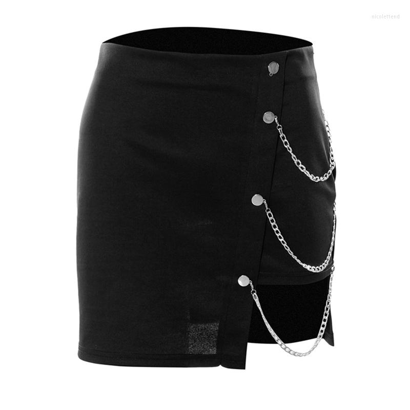 Skirts Goth Punk Rock Black Slim Girls Mini Short High Waist Chain Skirt Women Streetwear Bodycon Clubwear
Skirts Goth Punk Rock Black Slim Girls Mini Short High Waist Chain Skirt Women Streetwear Bodycon Clubwear