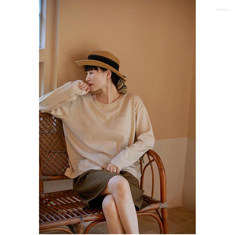 Women's T Shirts 2023 Autumn Literature And Art Leisure Original Color Han Plain Skin Friendly Round Neck Pullover Loose Long, Linen
Women's T Shirts 2023 Autumn Literature And Art Leisure Original Color Han Plain Skin Friendly Round Neck Pullover Loose Long, Linen