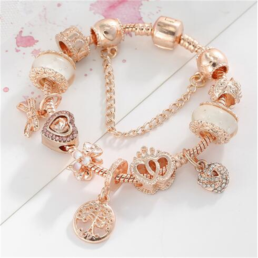European and American Pendant Charm Bracelets Women's Jewelry DIY Exquisite Bracelet Lover's Wife Wedding Jewelry AB1114
European and American Pendant Charm Bracelets Women's Jewelry DIY Exquisite Bracelet Lover's Wife Wedding Jewelry AB1114