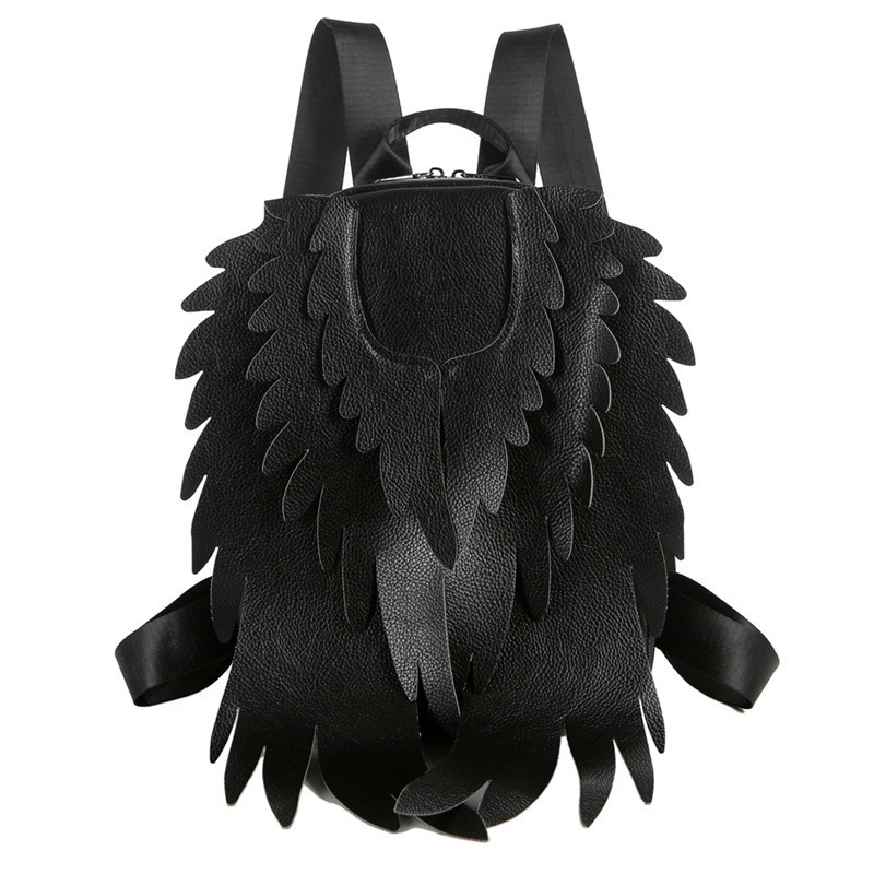 School Bag s Leather Backpack Laser Color Big Wing Korea Dual use Shoulder Bag Bagpack 230313