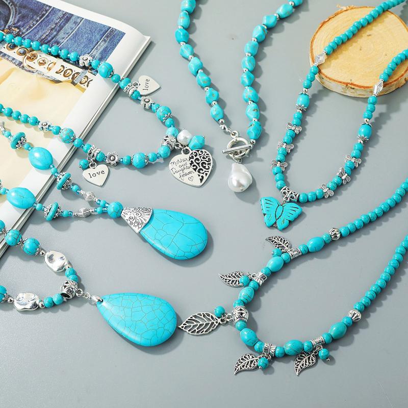 Pendant Necklaces Bohemian Beaded Necklace Antique Silver Color Blue Drop Butterfly Pendants Women Girls Choker Collar Jewelry Gifts 1PCPend
Pendant Necklaces Bohemian Beaded Necklace Antique Silver Color Blue Drop Butterfly Pendants Women Girls Choker Collar Jewelry Gifts 1PCPend