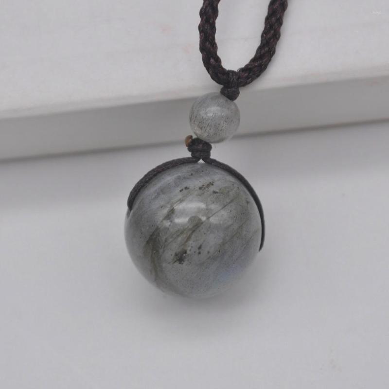 Pendant Necklaces Labradorite Round Stone Adjustable Nylon Rope Braid Necklace Jewelry For Gift F443 
Pendant Necklaces Labradorite Round Stone Adjustable Nylon Rope Braid Necklace Jewelry For Gift F443
