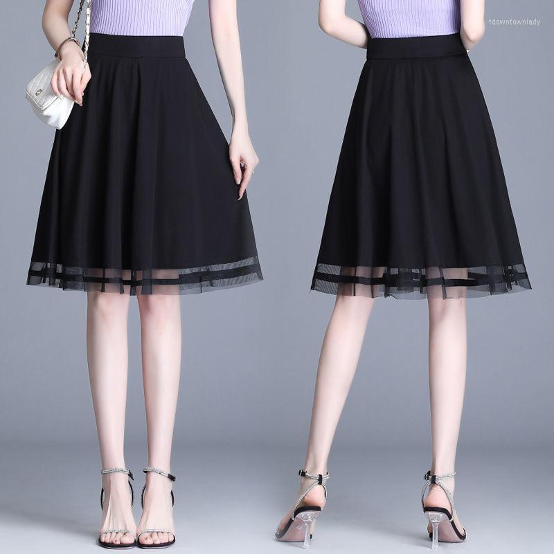 Skirts Women Summer Skirt Vintage Temperament Female Fashion High Waist Lady Commute Net Yarn Casual A-Line Soild 4XL, Black
Skirts Women Summer Skirt Vintage Temperament Female Fashion High Waist Lady Commute Net Yarn Casual A-Line Soild 4XL, Black