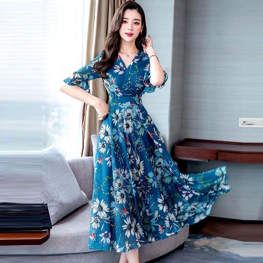Casual Dresses Fashion Floral Printing Casual Dresses Women V-Neck Short Sleeve Long Floral Print Slim A-Line Dress Women' A-line Dress Clothe 230313, B-yellow
Casual Dresses Fashion Floral Printing Casual Dresses Women V-Neck Short Sleeve Long Floral Print Slim A-Line Dress Women' A-line Dress Clothe 230313, B-yellow