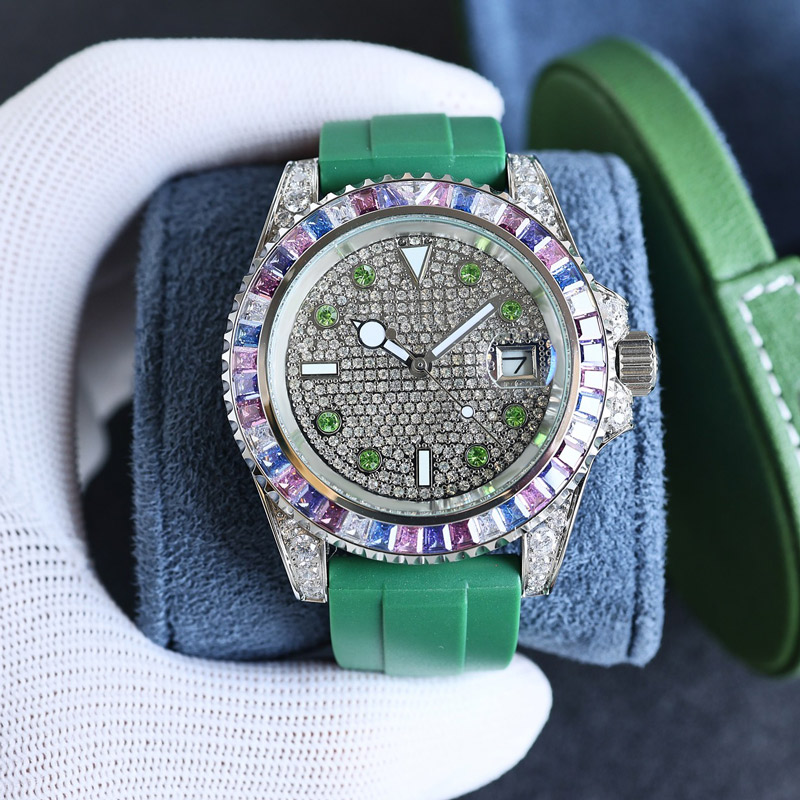 diamond mens watch 40mm Automatic mechanical movement watch fashion rubber Warterproof Business montre De Luxe, Color 1
diamond mens watch 40mm Automatic mechanical movement watch fashion rubber Warterproof Business montre De Luxe, Color 1