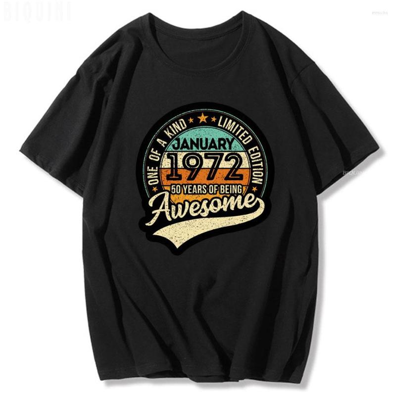 Men's T Shirts Made In 1972 Awesome Shirt Men Boys Arrivals Summer Cotton Loose Retro 90s Tops Casual Print Short Sleeve Tees O-Neck, White02
Men's T Shirts Made In 1972 Awesome Shirt Men Boys Arrivals Summer Cotton Loose Retro 90s Tops Casual Print Short Sleeve Tees O-Neck, White02