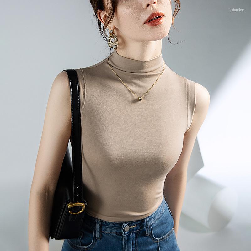 Women' T Shirts Basic Small Turtleneck Sleeveless T-shirt Khaki Stretch Top Spring And Autumn Inner Bottoming Shirt For Women, Black
Women' T Shirts Basic Small Turtleneck Sleeveless T-shirt Khaki Stretch Top Spring And Autumn Inner Bottoming Shirt For Women, Black