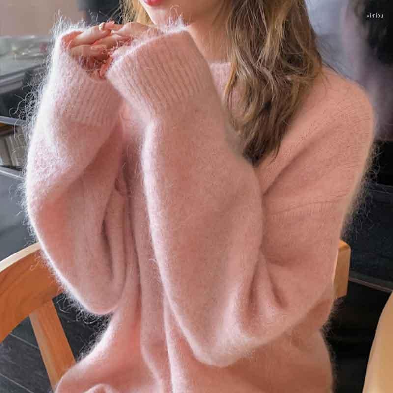 Women's Sweaters JSXDHK 2023 Pink Soft Mohair Knitted Lazy Style Autumn Winter Women Mink Cashmere Warm Thick O Neck Loose Pullovers, Ivory
Women's Sweaters JSXDHK 2023 Pink Soft Mohair Knitted Lazy Style Autumn Winter Women Mink Cashmere Warm Thick O Neck Loose Pullovers, Ivory