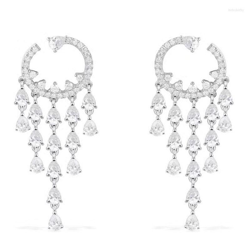 Dangle Earrings SLJELY Fashion 925 Sterling Silver Water Drop Long Women Cubic Zirconia Fine Dinner Party Banquet Jewelry
Dangle Earrings SLJELY Fashion 925 Sterling Silver Water Drop Long Women Cubic Zirconia Fine Dinner Party Banquet Jewelry