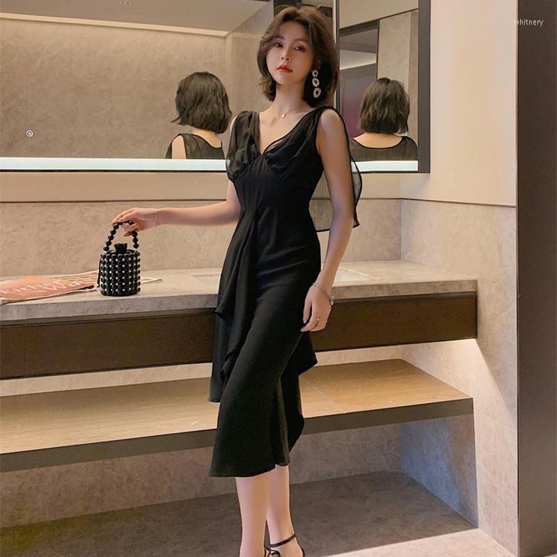 Casual Dresses Summer Sexy Party Bodycon Women Sleeveless V Neck Elegant Vintage Bandage Patchwork Chiffon Black Dress Vestidos
Casual Dresses Summer Sexy Party Bodycon Women Sleeveless V Neck Elegant Vintage Bandage Patchwork Chiffon Black Dress Vestidos