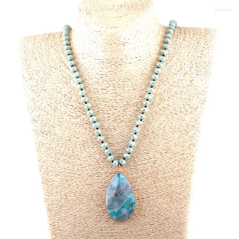 Pendant Necklaces Fashion Blue /Pink Long Crystal Glass Knotted Natural Stone Drop For Bohemian Tribal Jewelry
Pendant Necklaces Fashion Blue /Pink Long Crystal Glass Knotted Natural Stone Drop For Bohemian Tribal Jewelry
