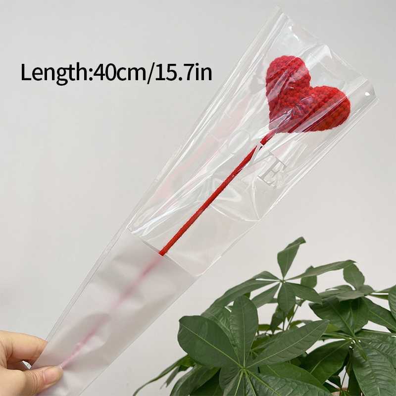 Handcrafted Knitted Heart Flower Patterns t DIY Gift for Couples