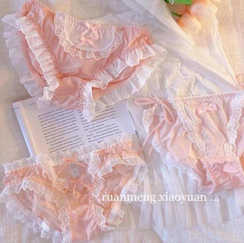 Women's Panties JK Maid Underwear Pink Sexy Lace Milk Silk Bow Lolita Low Waist Women, Rubber powder
Women's Panties JK Maid Underwear Pink Sexy Lace Milk Silk Bow Lolita Low Waist Women, Rubber powder