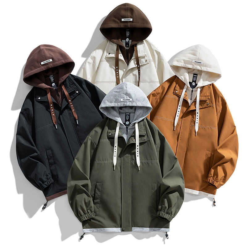 Men's Coat 2023 Hooded Sweatshirt Men's Trendy Fake two-piece set Casual Men's jacket, Black
Men's Coat 2023 Hooded Sweatshirt Men's Trendy Fake two-piece set Casual Men's jacket, Black