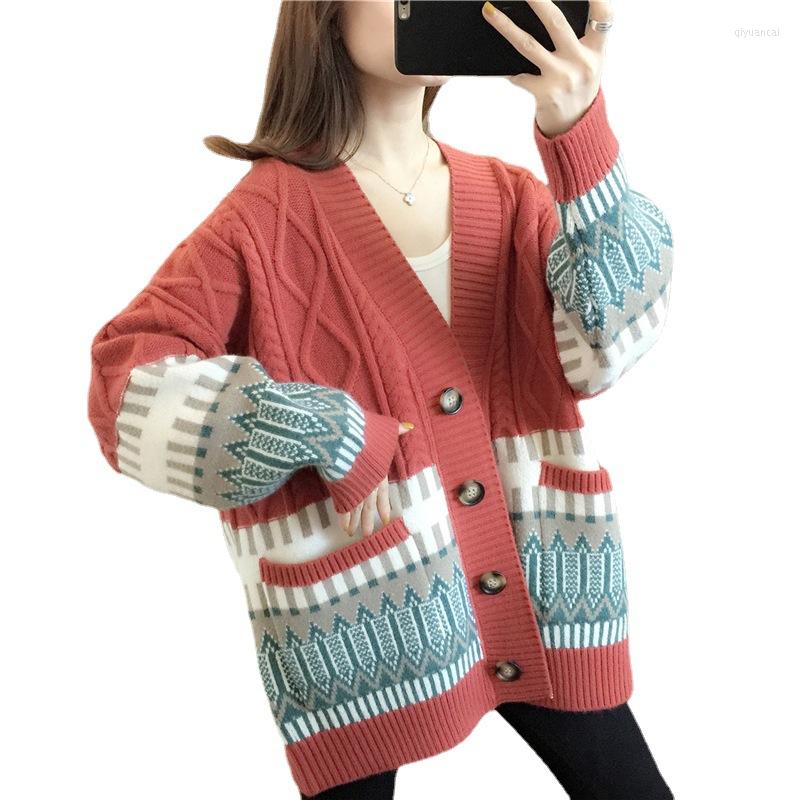 Women's Knits Vintage Knit Sweater Jacket Spring Autumn Korean Version Loose Women Cardigan Tops, Red
Women's Knits Vintage Knit Sweater Jacket Spring Autumn Korean Version Loose Women Cardigan Tops, Red