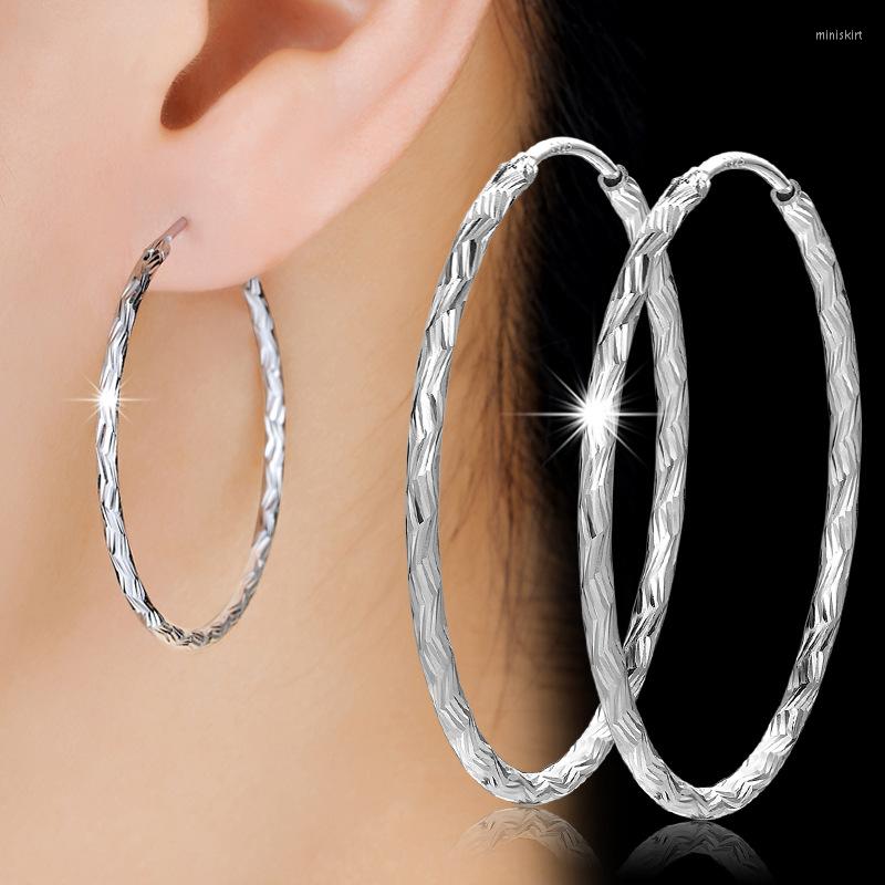 Hoop Earrings SA SILVERAGE Women's Sterling Silver Luxury Jewelry Fashion Carving S925 Striped Large
Hoop Earrings SA SILVERAGE Women's Sterling Silver Luxury Jewelry Fashion Carving S925 Striped Large