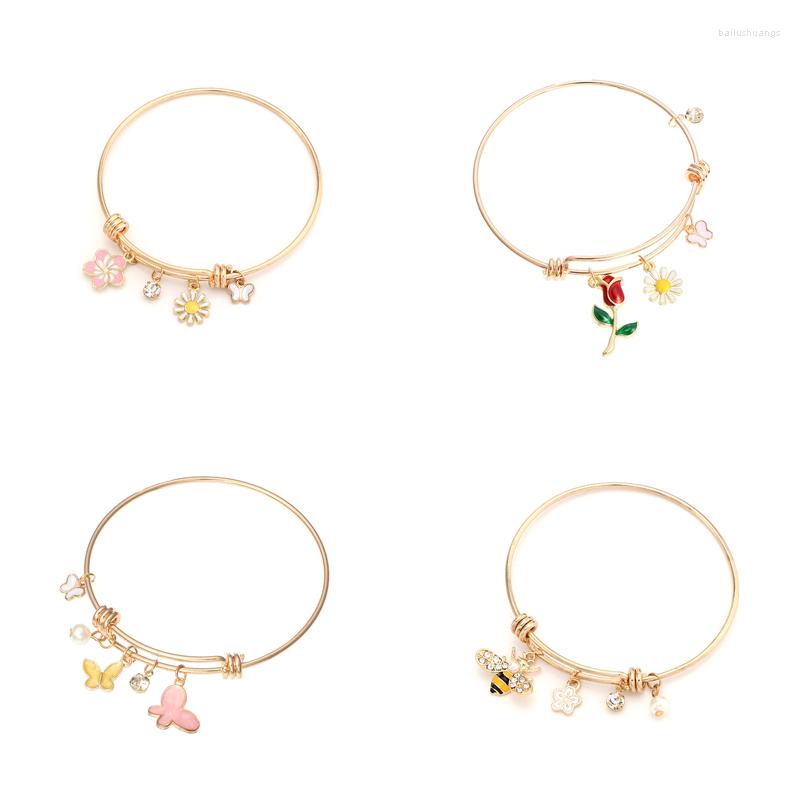 Bangle Butterfly Bee Flower Charm Bracelets & Bangles For Women Cute Crystal Pearl Pendant Expandable Wire Bracelet Kids Gift
Bangle Butterfly Bee Flower Charm Bracelets & Bangles For Women Cute Crystal Pearl Pendant Expandable Wire Bracelet Kids Gift