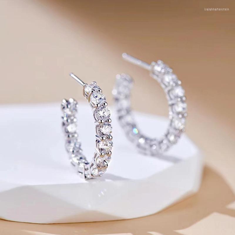 Hoop Earrings Anziw Fashion Open For Women Sterling Silver 3.12CTW. Round Cut Simulated Diamond Inside-Outside Jewelry
Hoop Earrings Anziw Fashion Open For Women Sterling Silver 3.12CTW. Round Cut Simulated Diamond Inside-Outside Jewelry