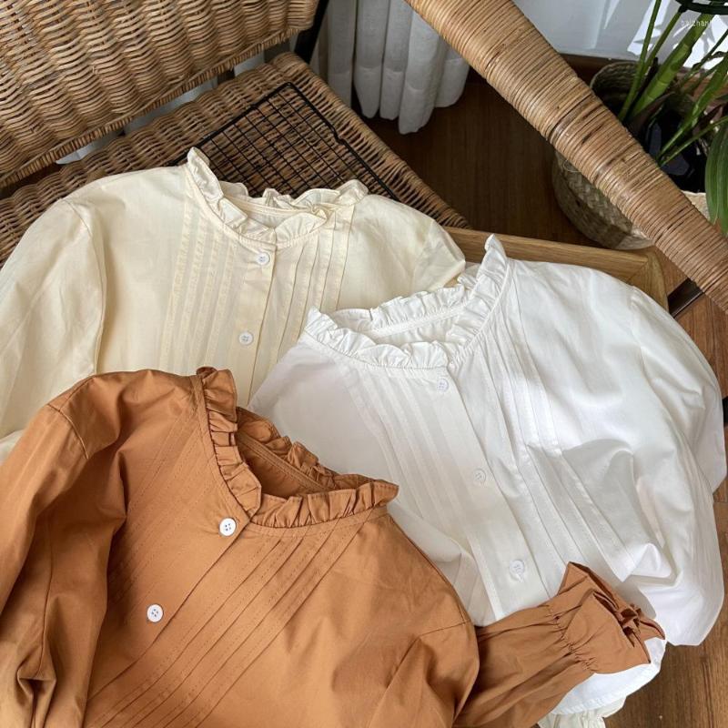 Women's Blouses Long Sleeve Top Women Shirts Ruffled Collar Office Lady Cardigan All-match Spring Summer Clothes Loose Fit Shirt Female, White
Women's Blouses Long Sleeve Top Women Shirts Ruffled Collar Office Lady Cardigan All-match Spring Summer Clothes Loose Fit Shirt Female, White