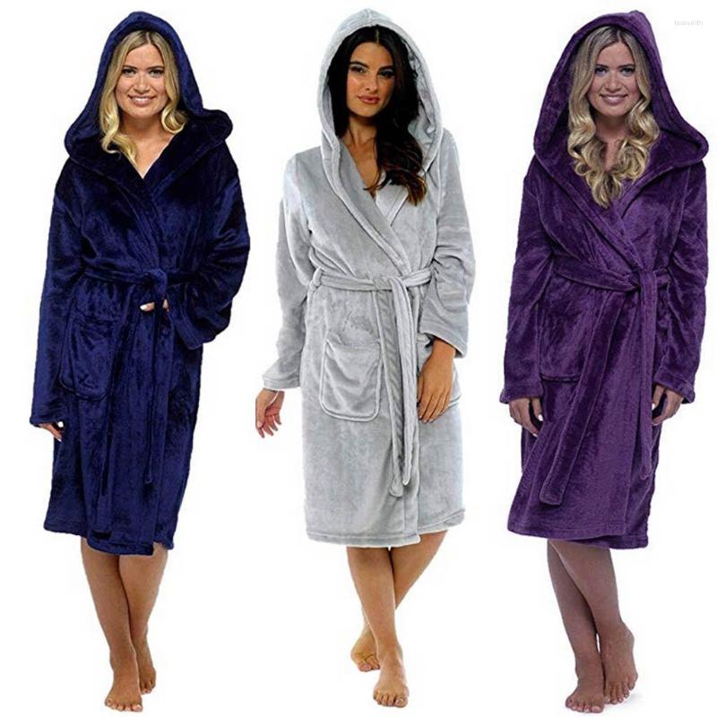 Women' Sleepwear Women Long Bathrobe Nightgown Thick Coral Fleece Warm Hooded Robe Winter Plush Pajamas Adults Bath Solid PlusSize
Women' Sleepwear Women Long Bathrobe Nightgown Thick Coral Fleece Warm Hooded Robe Winter Plush Pajamas Adults Bath Solid PlusSize