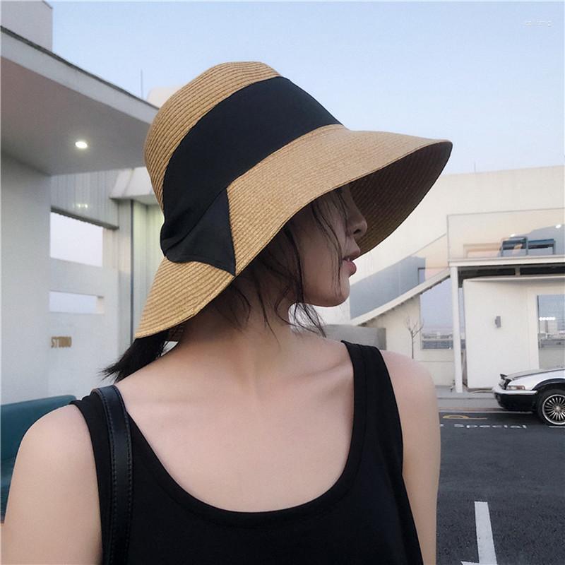 Wide Brim Hats Foldable Classic Black Ribbon Bow Straw For Women Girls Summer Adjustable Panama Caps Outdoor Beach Visors Hat, Beige
Wide Brim Hats Foldable Classic Black Ribbon Bow Straw For Women Girls Summer Adjustable Panama Caps Outdoor Beach Visors Hat, Beige