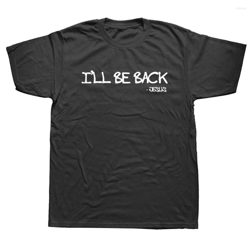 Men's T Shirts Funny Religious I'll Be Back Jesus Christian Graphic Cotton Streetwear Short Sleeve T-shirt Mens Clothing, Chestnut
Men's T Shirts Funny Religious I'll Be Back Jesus Christian Graphic Cotton Streetwear Short Sleeve T-shirt Mens Clothing, Chestnut