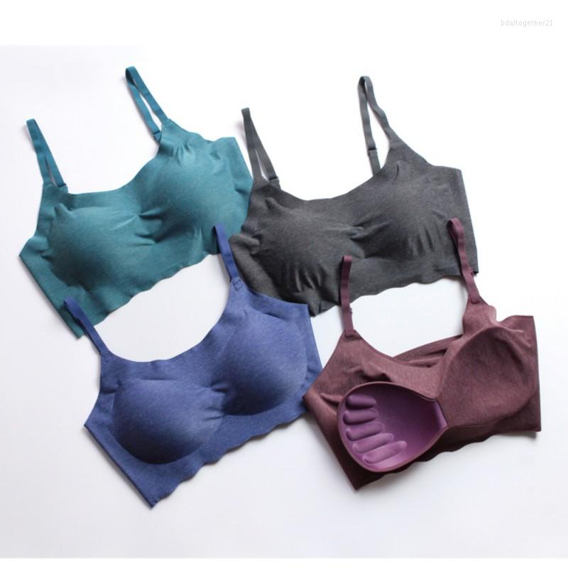 Bras 4 Colors Women Sports Bra Padded Push Up Fitness Running Vest Relief 2 Generation Seamless Tankless Tank Tops, Black
Bras 4 Colors Women Sports Bra Padded Push Up Fitness Running Vest Relief 2 Generation Seamless Tankless Tank Tops, Black