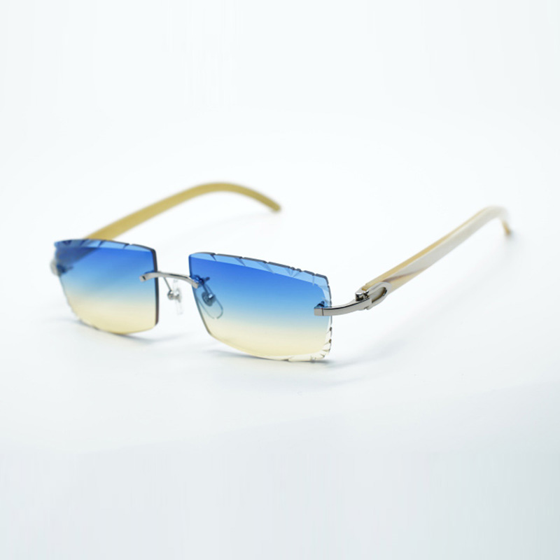 Buffs cool sunglasses 3524031 with natural pure white buffalo horn legs and 57 mm cut lens