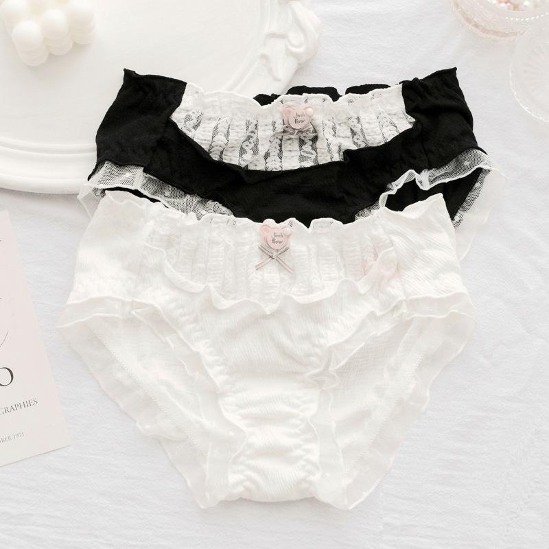 Women's Panties Black White Maid Style Cute Briefs Women's Low Waist Underpants Sweet Lolita Girl Lace Hollow Out Underwear Comfortable
Women's Panties Black White Maid Style Cute Briefs Women's Low Waist Underpants Sweet Lolita Girl Lace Hollow Out Underwear Comfortable